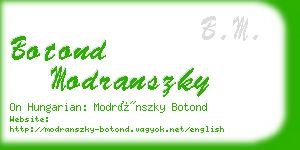 botond modranszky business card